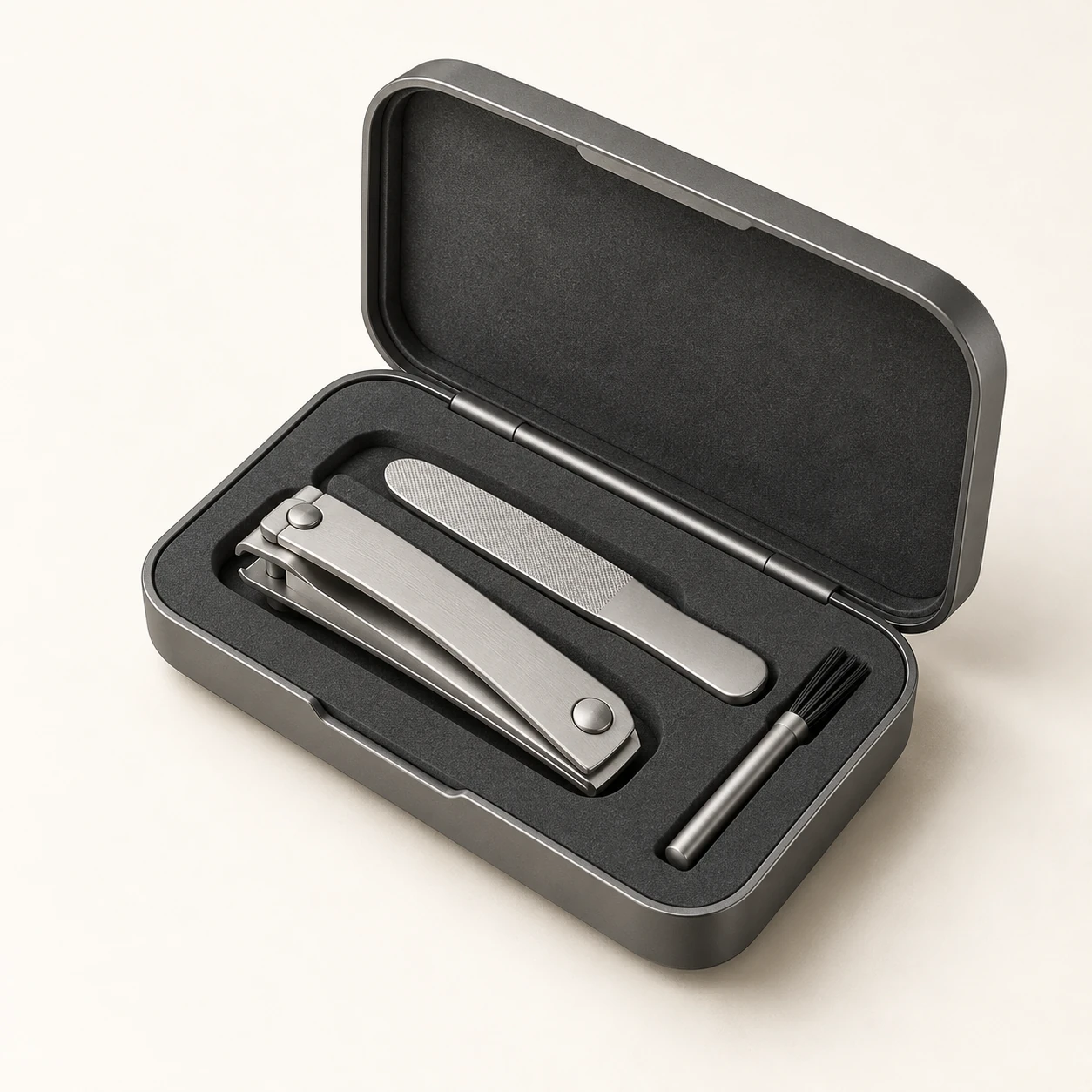 Fold Case — Silver / Dark Grey